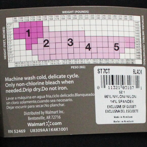 4 Pair Secret Treasures Size 1 Black Tights - 3 Alike - 1 Different - Picture 4 of 6